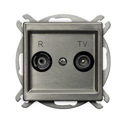 Ospel Gniazdo RTV kocowe ZAR - Stal Inox GPA-RMK/m/37