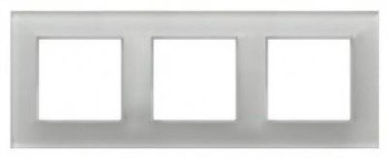 Ospel ARIA Ramka potrójna białe szkło ARIA R-3UGC/31/00