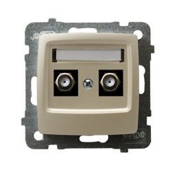 Ospel elektro Gniazdo antenowe Podwójne typu F - Karo kopia GPA-2SF/M/42