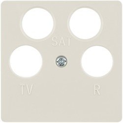 Berker B.Kwadrat Płytka centralna do gniazda antenowego 4 - wyjściowego kremowy (148402)