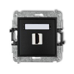Karlik Gniazdo pojedyńcze HDMI MINI Czarny 12MHDMI-1