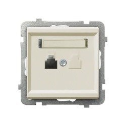 Ospel Gniazdo ścienne SONATA MODUŁ Telefoniczne Pojedyncze ecru GPT-1R/m/27