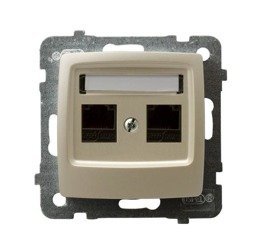 Ospel elektro Gniazdo Komputer Podwójne kat. 5e, KRONE - Karo GPK-2S/K/M/42