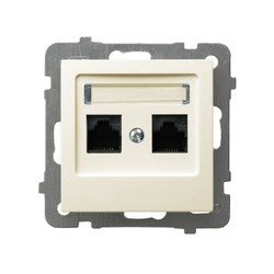 LEDart modułowe AS komputerowe podwójne kat. 5e KRONE ecru Ospel GPK 2G/K/m/27