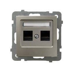 Ospel AS satyna gniazdo komputerowe kat.5e GPK-2G/K/m/45 GPK-2G/K/m/45