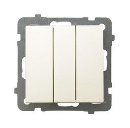 LEDart potrójny, Ospel AS ŁP-13G/m/27, bez ramki, kolor ecru