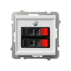 LEDart głośnikowe podwójne bez ramki - Ospel Sonata GG-2R/m/00, kolor biały