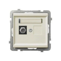 Ospel Sonata ecru gniazdo antenowe typu F GPA-1RF/m/27 GPA-1RF/m/27