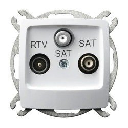 Ospel elektro Gniazdo RTV-SAT z dwoma wyjściami SAT - Karo GPA-S2S/M/00
