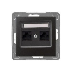 Ospel Impresja antracyt gniazdo komputerowe kat.5e GPK-2Y/K/m/50 GPK-2Y/K/m/50