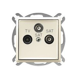 Ospel ARIA Gniazdo RTV-SAT z dwoma wyjściami SAT ECRU ARIA GPA-U2S/M/27
