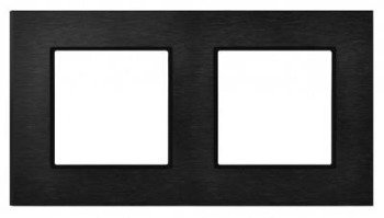 Ospel ARIA Ramka podwójna szczotkowany antracyt ARIA R-2UAC/64/25