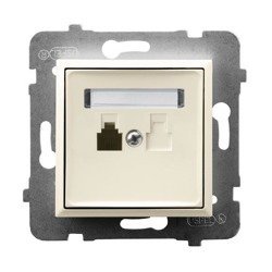 Ospel Gniazdo telefoniczne pojedyncze Ecru Aria - GPT-1U/m/27