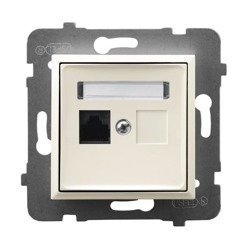 Ospel ARIA Gniazdo komputerowe pojedyncze kat 5e MMC ECRU ARIA GPK-1U/K/M/27