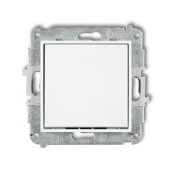 Mechanizm łącznika zwiernego, jednobiegunowego (jeden klawisz, bez piktogramu) biały MWP-4.1 Karlik Mini