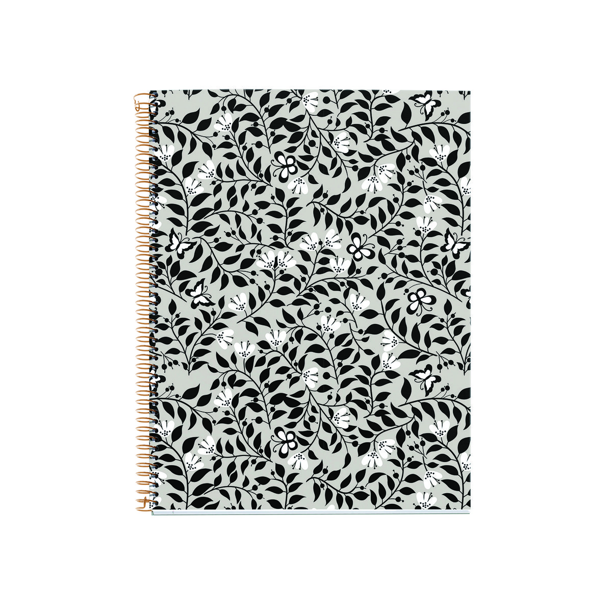 KOŁOZESZYT NB-4 A4 120 KRATKA FLORAL ALWAYS BLACK MR