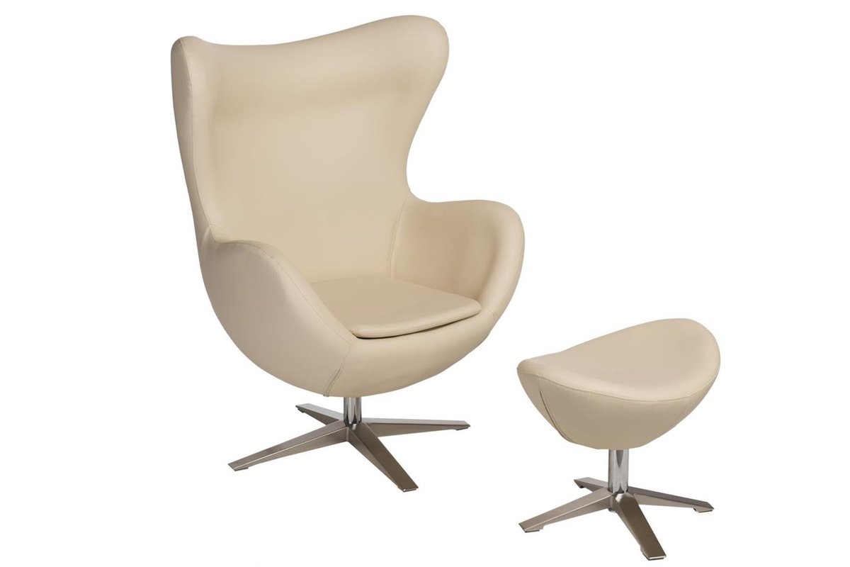D2.Design Fotel Jajo szeroki z podn. sk. eko 532 beżowy 82838