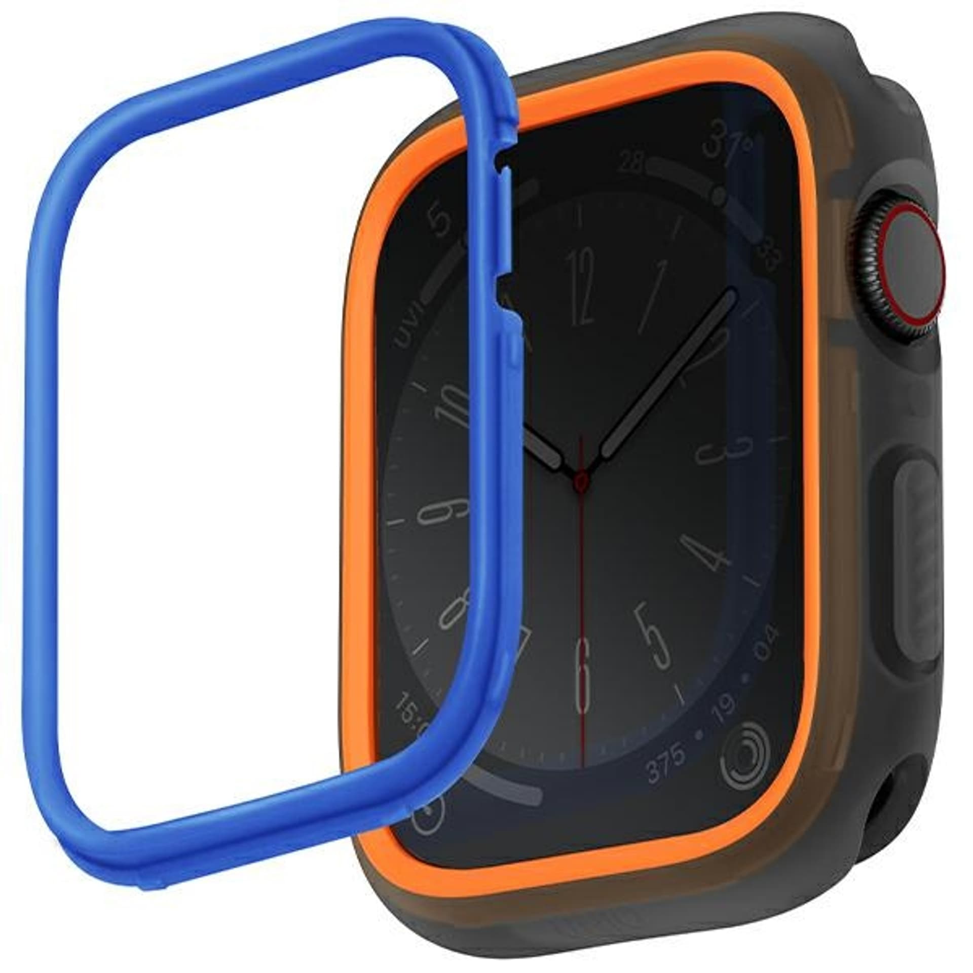 UNIQ etui Moduo Apple Watch Series  4/5/6/7/8/SE/SE2 44/45mm pomarańczowy-niebieski/orange-blue