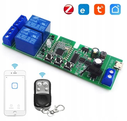 Sterownik 2CH DC 5-32V beznapięciowy ZigBee + RF