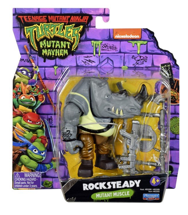 Wojownicze Żółwie Ninja Movie Mutatnt Mayhem podstawowa figurka akcji ROCKSTEADY BASIC FIGURE