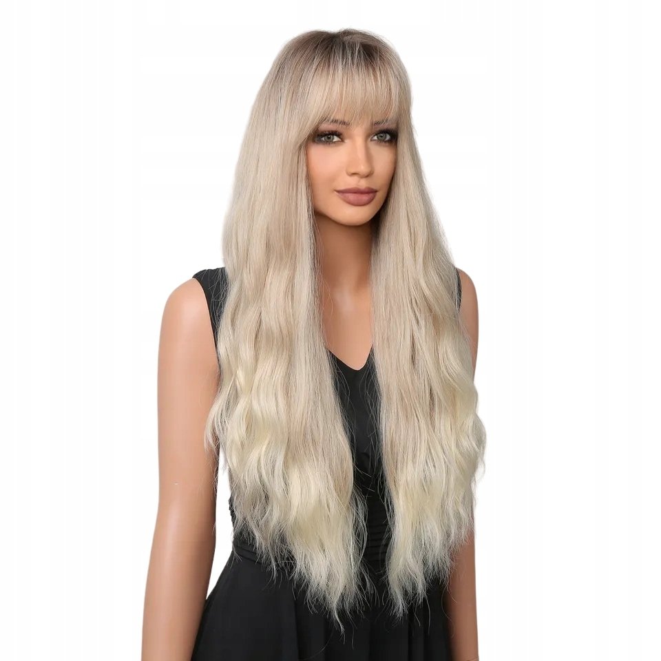 Peruka Blond Ombre Fale Peruki Damskie, Jak Naturalne