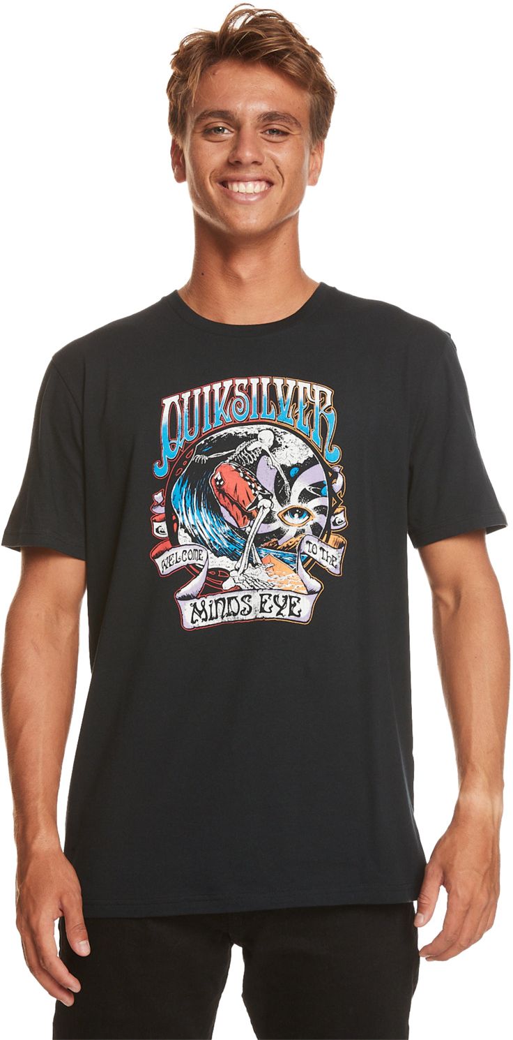 t-shirt męski QUIKSILVER THE LAND DOWN UNDER TEE Anthracite - KVJ0