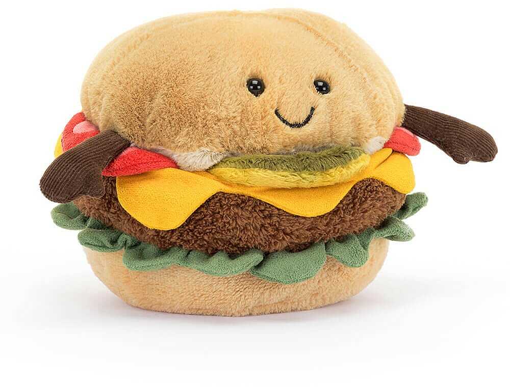 MASKOTKA JELLYCAT - UŚMIECHNIĘTY CHEESEBURGER - 12 cm