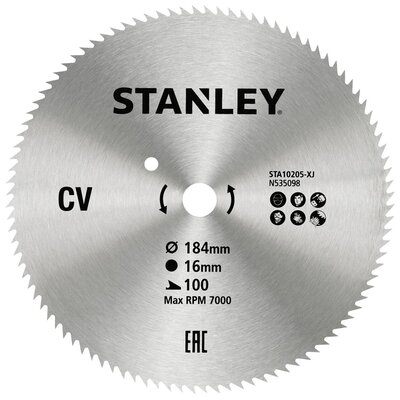 Stanley PIŁA TARCZOWA DO DREWNA CV 184x16 mm 100 STA10205-XJ