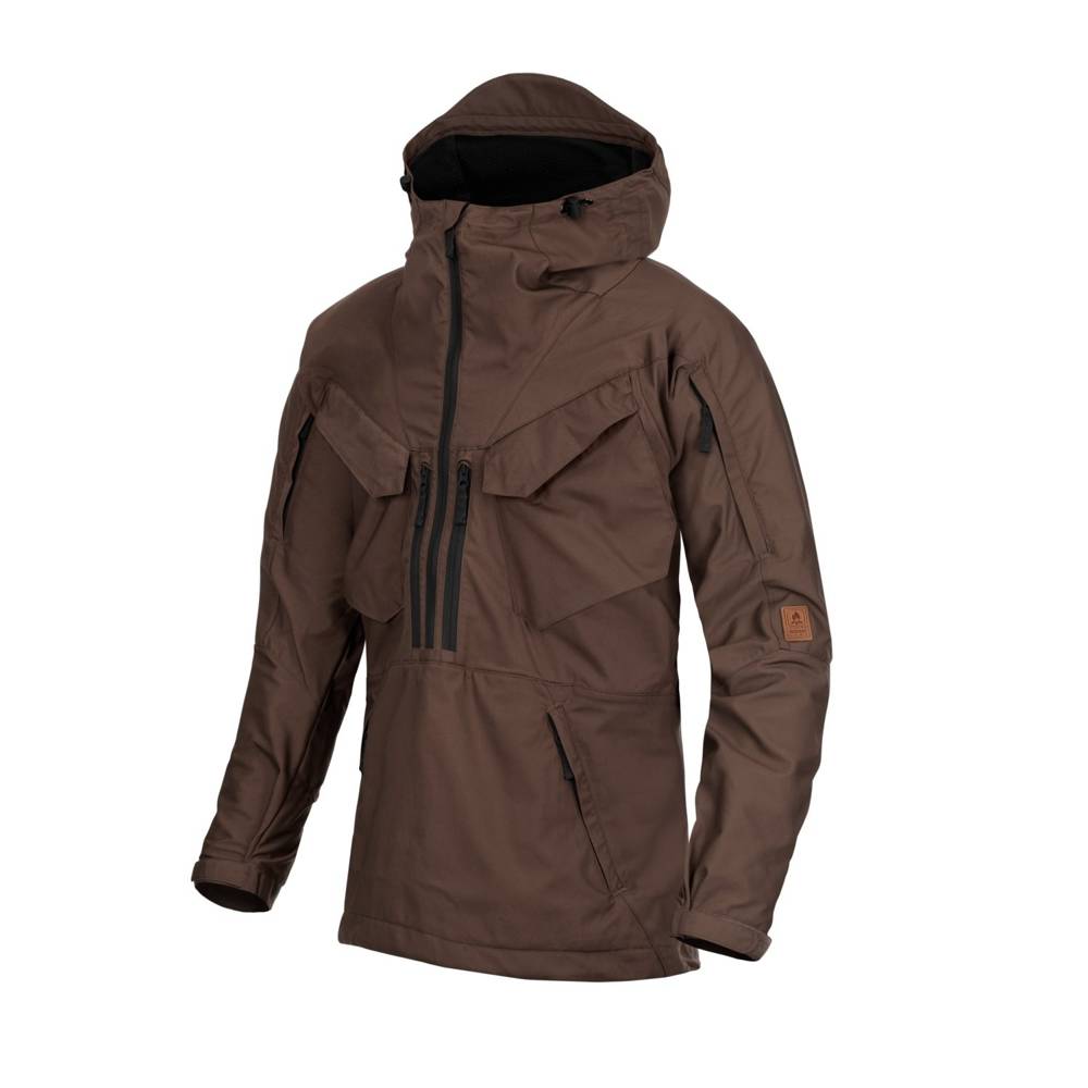 Helikon - Kurtka Anorak Pilgrim® - Czarny / Earth Brown - KU-PGM-DC-0A01A