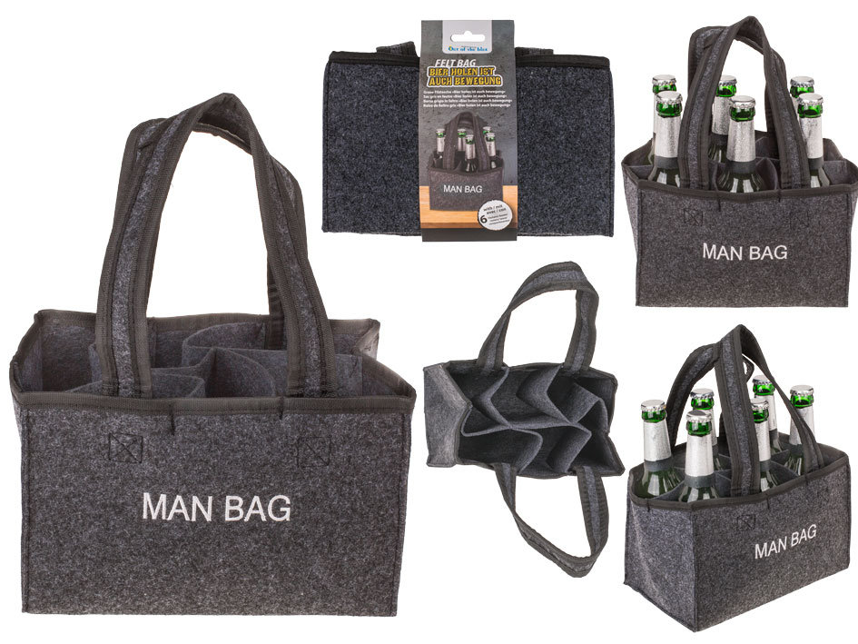 Kemis - House of Gadgets, Filcowa torba na piwo na 6 butelek - Man Bag