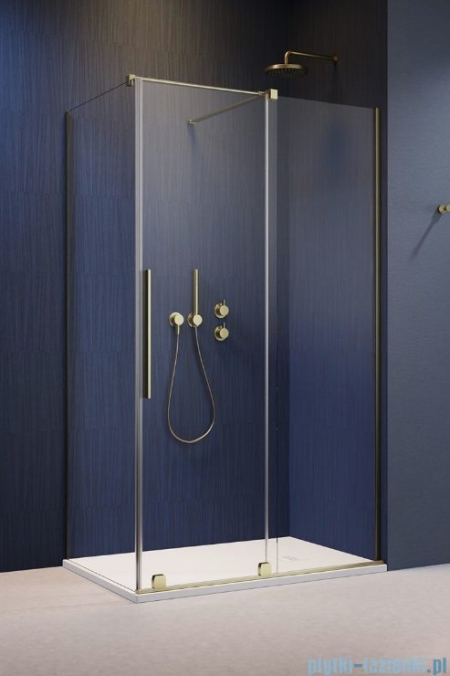 Radaway Furo Kdj Brushed Gold kabina 90x90cm prawa szczotkowane złoto 10104472-99-01R/10110430-01-01/10113090-01-01
