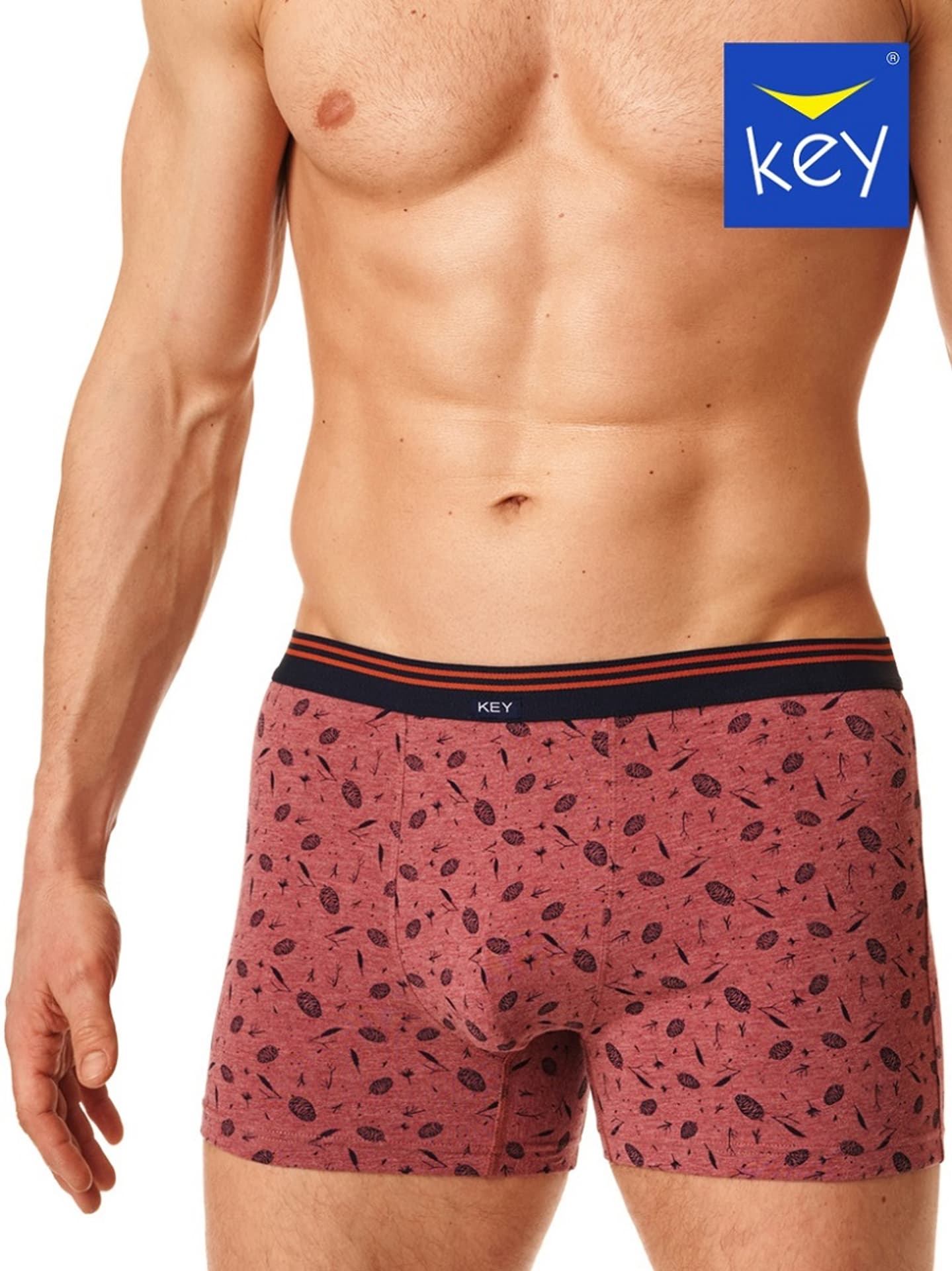 SZORTY KEY MXH-512 B23 (kolor ceglasty, rozmiar XXL)