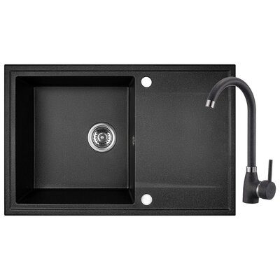 Zlewozmywak KUCHINOX Hunter SBUA711T Czarny + bateria