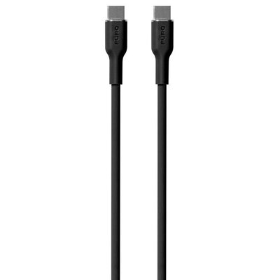 Kabel USB Typ-C - USB Typ-C PURO Icon Soft Cable 1.5 m Czarny