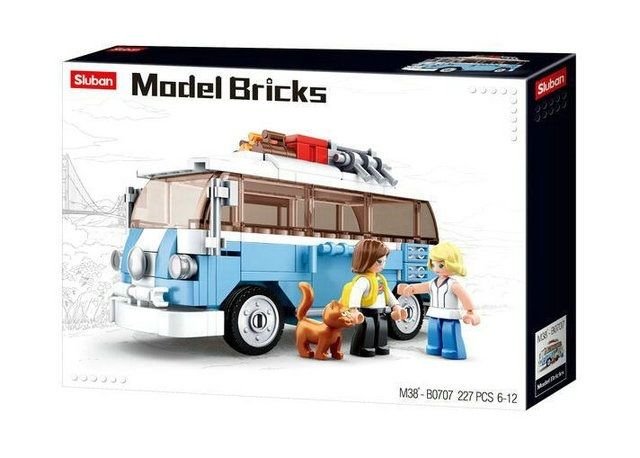 Sluban Klocki miasto model Bricks VW T2 ogórek CITY N38-B0707