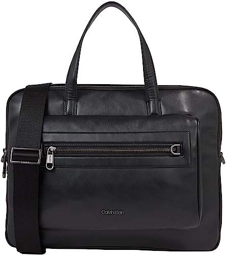 Calvin Klein Męska podniesiona torba na laptopa 2G, komputer, czarny, jeden rozmiar, Ck czarny, Rozmiar Uniwersalny