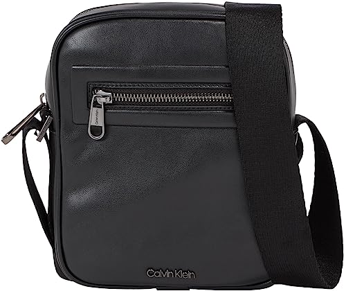 Calvin Klein Męski podniesiony reporter S, czarny Ck, jeden rozmiar, Ck czarny