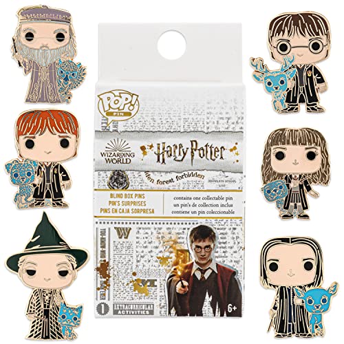 Loungefly Harry Potter zestaw 6 pudełek w ciemnych pudełkach - Harry Potter, emaliowane przypinki, urocza kolekcjonerska nowość, broszka, do plecaków i toreb, pomysł na prezent, oficjalny produkt, dla