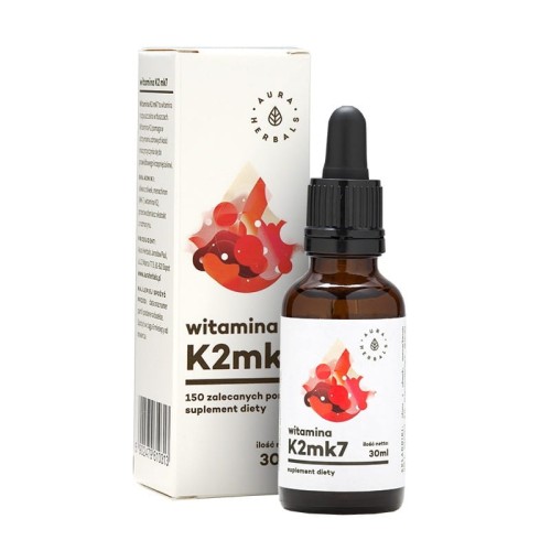 AURA HERBALS Witamina K2 Mk7 W Płynie 900 Kropli 30ml Aura Herbals