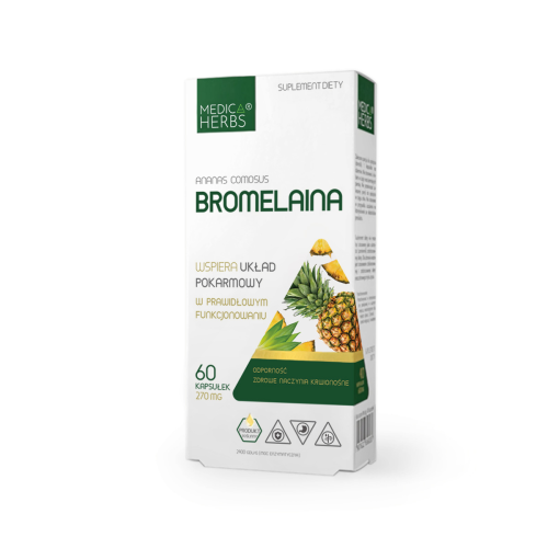 Bromelaina 270 mg 60 kapsułek MEDICA HERBS