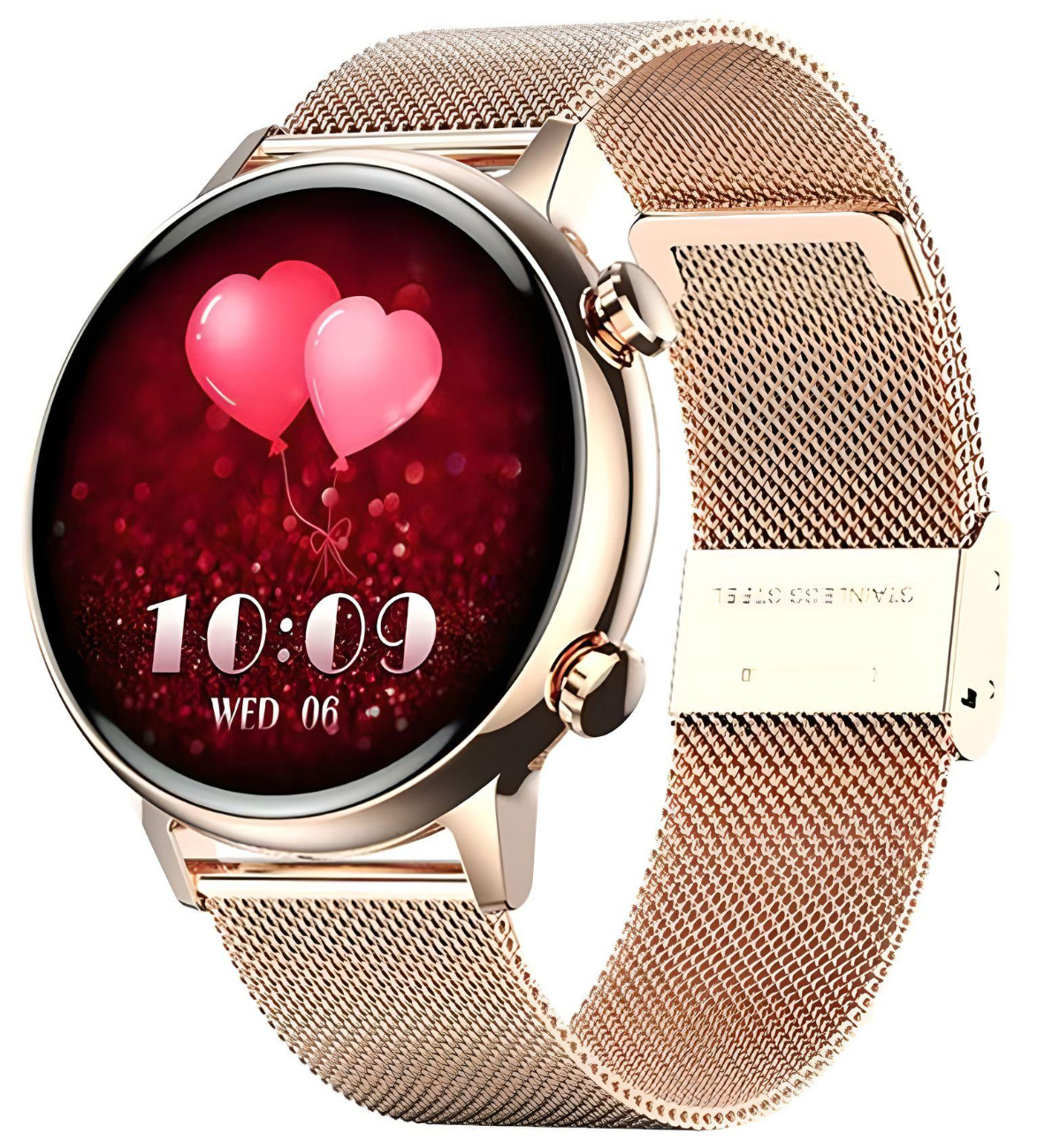 Zegarek Enter SAT.110.1410 Różowe złoto, bransoleta mesh -