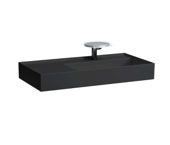 Laufen Kartell Umywalka wisząca lub nablatowa 90x46 cm bez otworu na baterię czarny połysk H8183390201121 - odbiór osobisty: Kraków, Warszawa