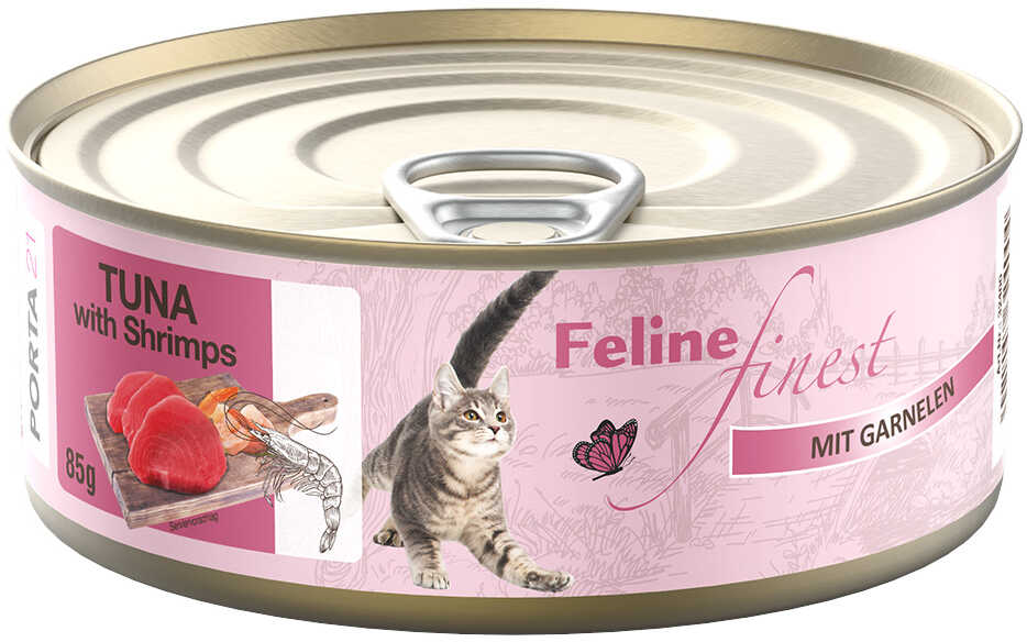 Feline Finest, 85 g - Tuńczyk z krewetkami