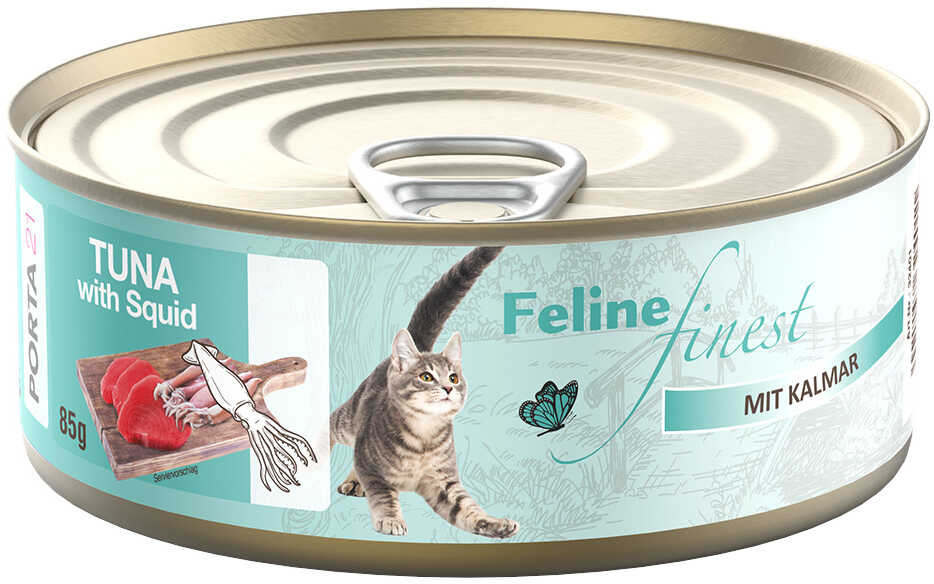 Feline Finest, 85 g - Tuńczyk z kalmarami