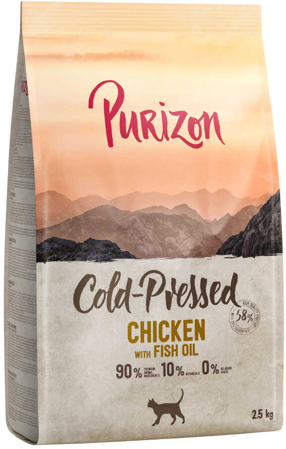 Purizon Coldpressed, kurczak z olejem rybim, tłoczona na zimno - 2 x 2,5 kg Dostawa GRATIS!