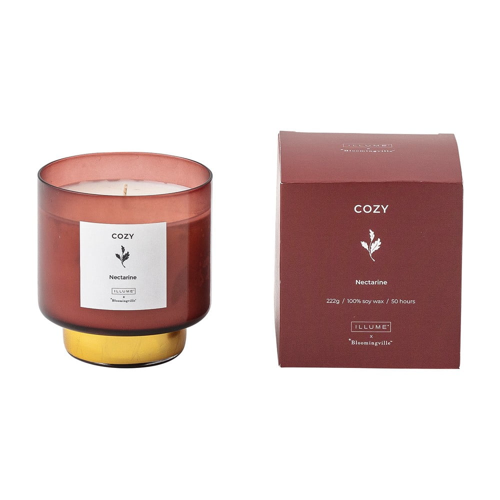 Zapachowa świeca czas palenia 50 h Cozy Nectarine – ILLUME x Bloomingville