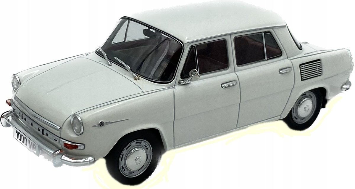 Skoda 1000 MB white model 124162 WhiteBox 1:24