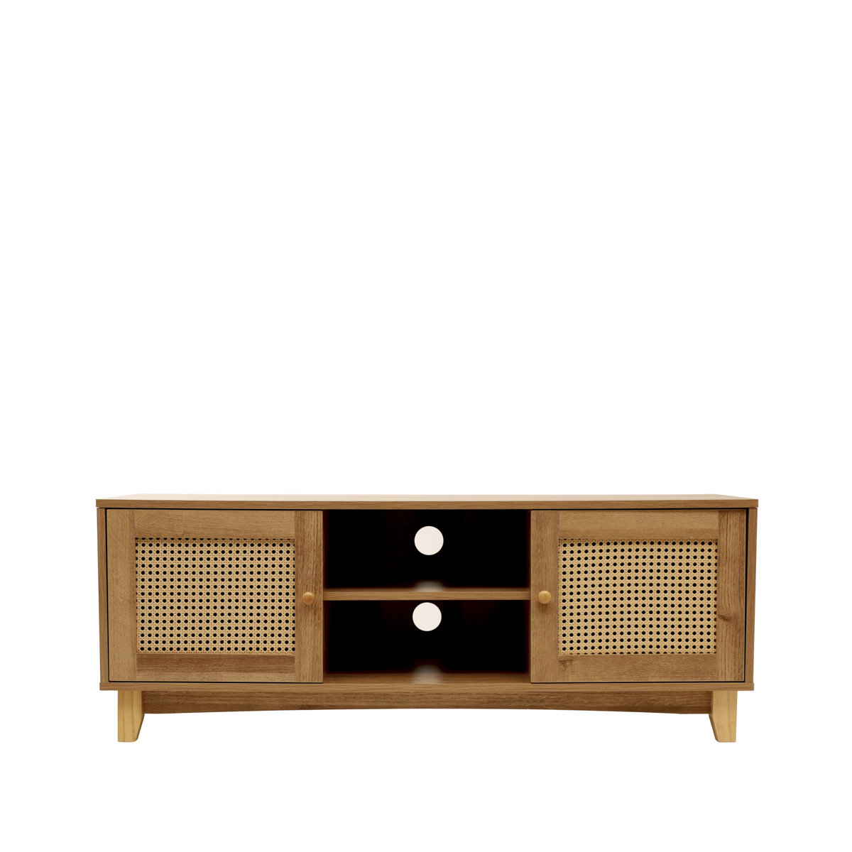 Szafka RTV NOTTO z rattanem 120x40x45 cm