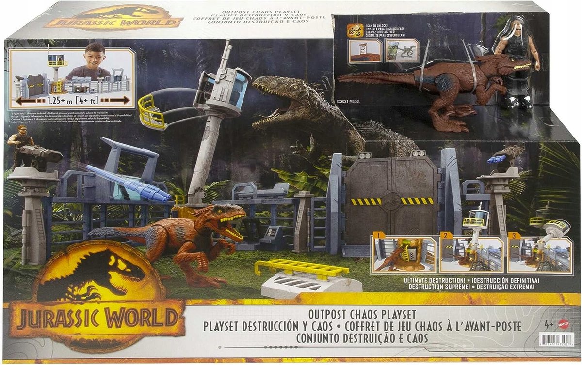 JURASSIC WORLD DINOZAUR BAZA FIGURKA Pyroraptor