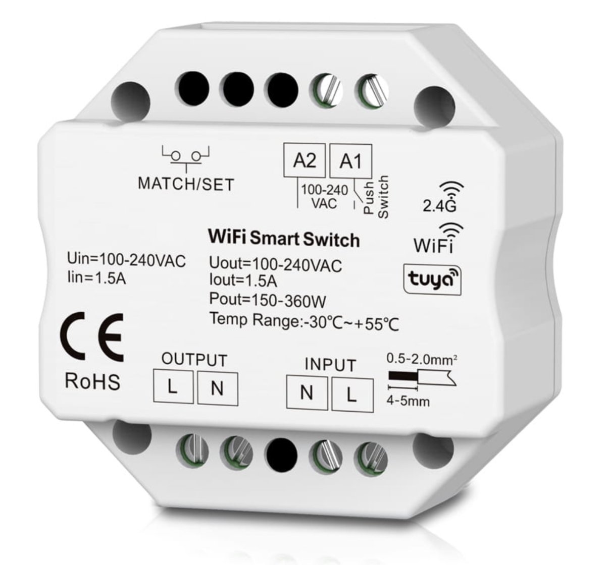 Przekaźnik 1 obwód WiFi + RF2.4 Seria SD TUYA